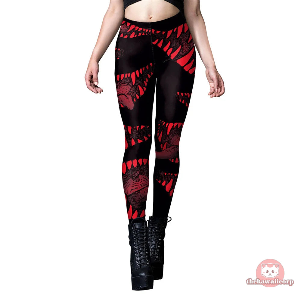 2 Tone Butterfly Sketch 3D Print Women Leggings – High Waist Fitness Pants