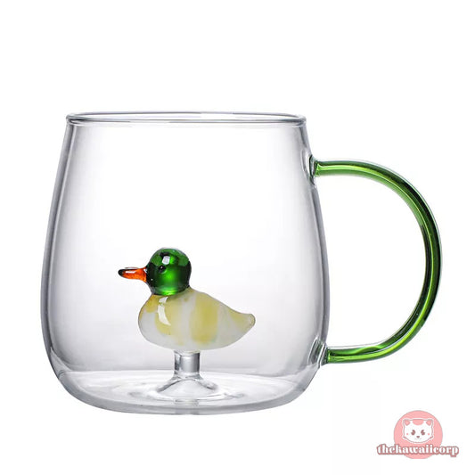 Cute 3D Animal Glass Morning Mug