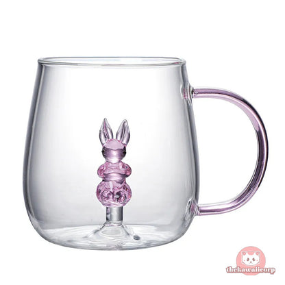 Cute 3D Animal Glass Morning Mug