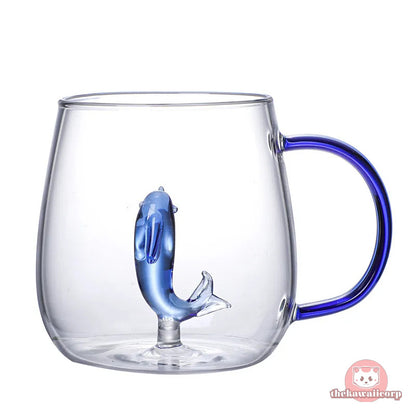 Cute 3D Animal Glass Morning Mug