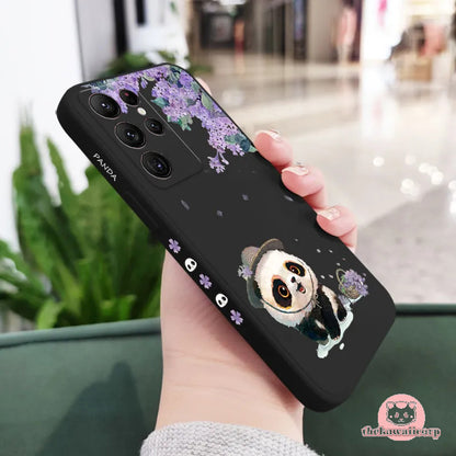 Flower Panda Phone Cases for Samsung Galaxy