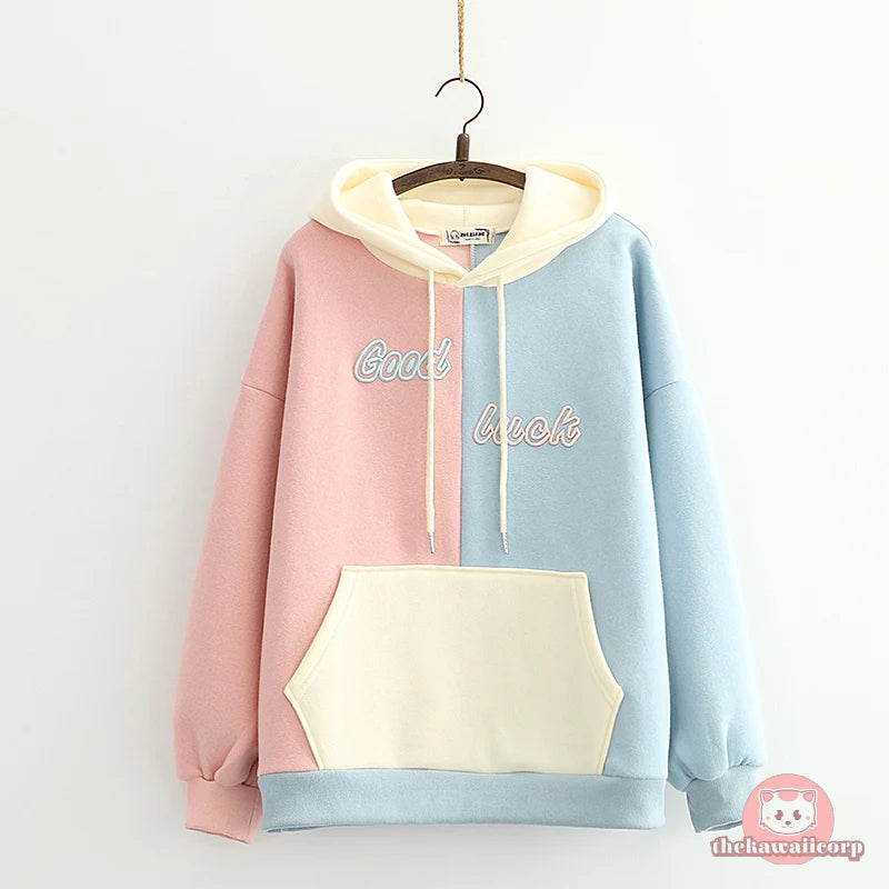 Warm and Stylish Fleece Hoodies with Letter Embroidery