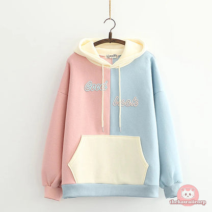 Warm and Stylish Fleece Hoodies with Letter Embroidery