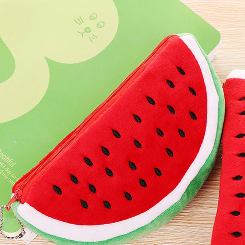 Fruity Watermelon Plush Kawaii Pencil Case