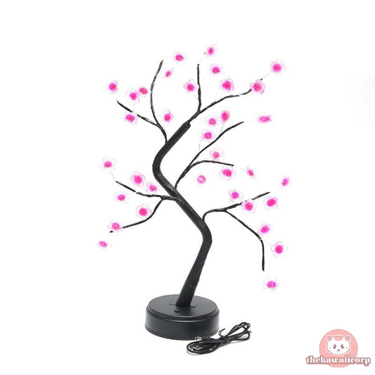 Cherry Blossom LED Table Lamp: Warm Light Home Decoration