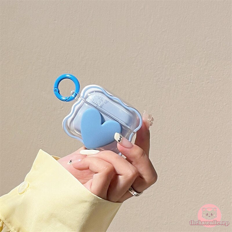 Cute 3D Candy Color Bow Gradient Clear Airpods Case - Soft & Protective