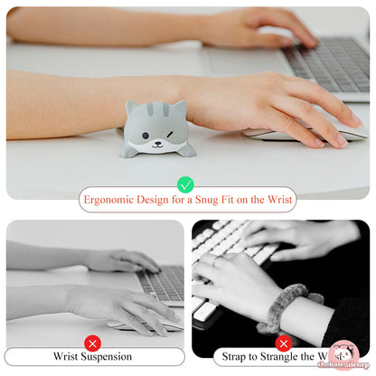 Ergonomic Kawaii Animal Wrist Rest Support for Mouse & Keyboard