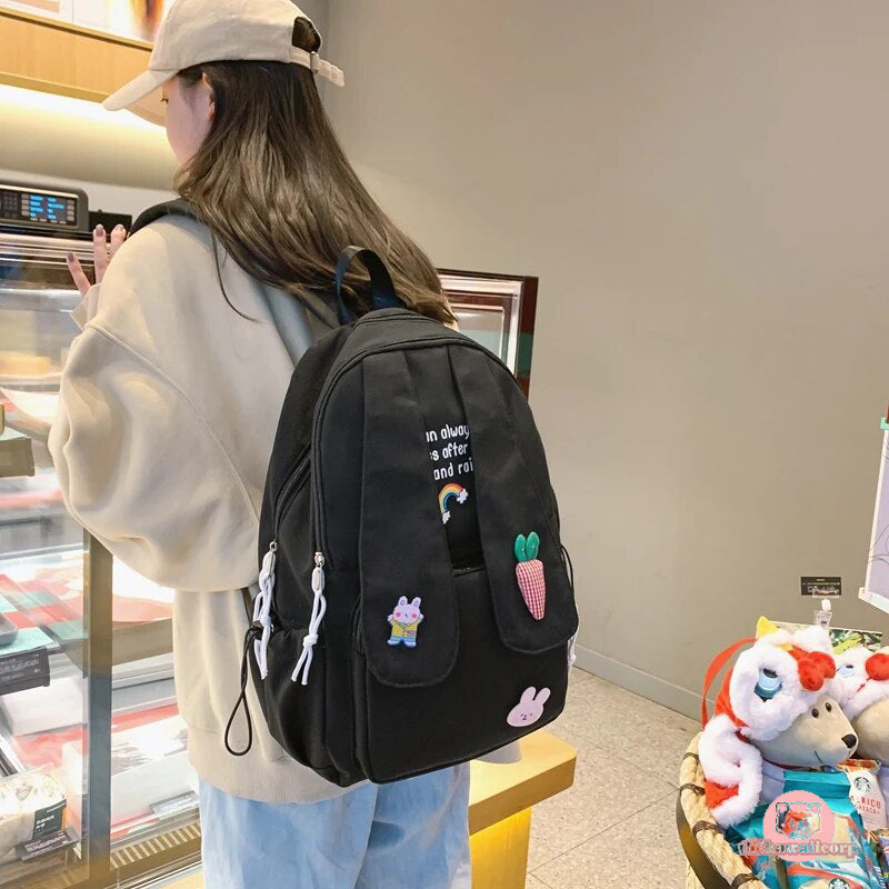 Kawaii Bunny School Bag for Girls