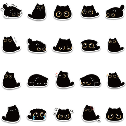 Kawaii Black Cat Stickers - Cute, Versatile, and Fun