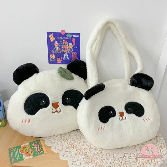 Cute Panda Fluffy Shoulder Bag - Perfect Kawaii Gift for Girls