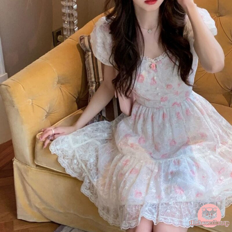 Summer Vintage Lolita Mini Dress