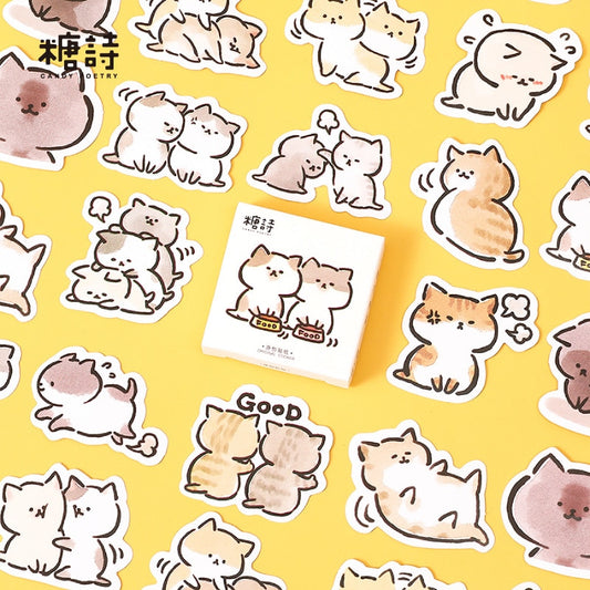 Kawaii Cat Stickers - Aesthetic, Cute, Ideal for Cat Lovers